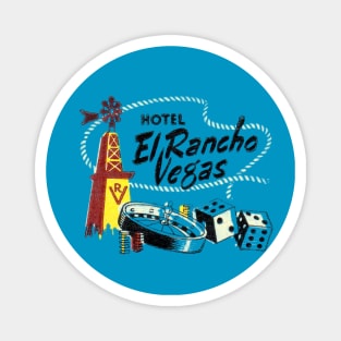 Hotel El Rancho Vegas Distressed Vintage Magnet